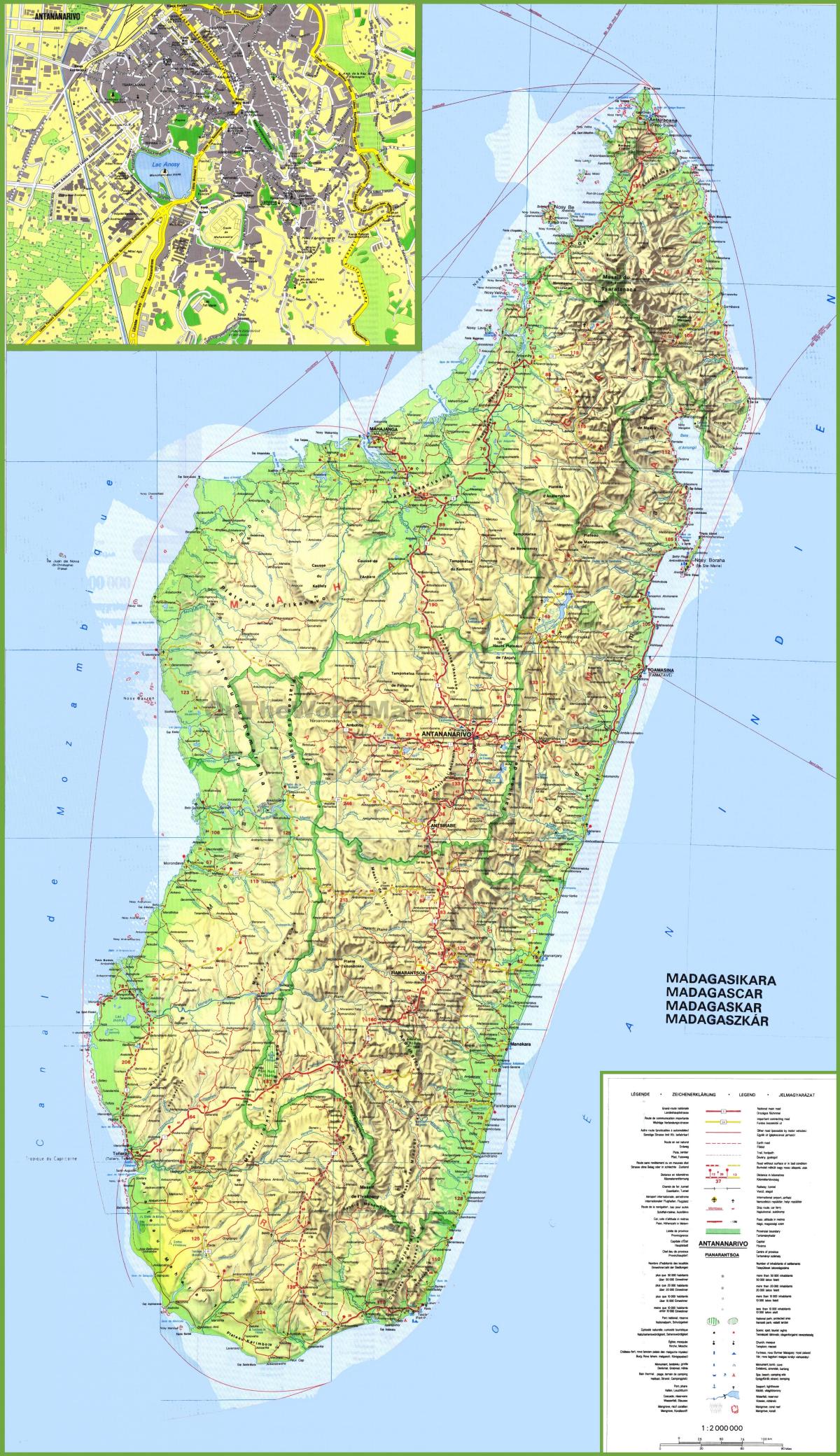 газрын зураг харагдаж байгаа Мадагаскар