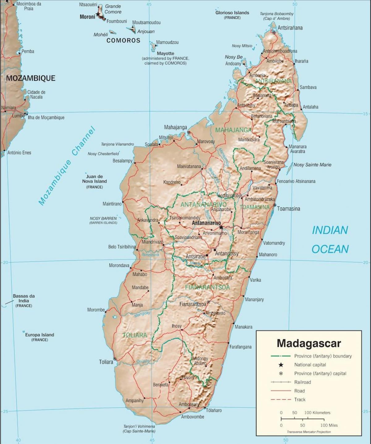 Мадагаскар улс орны газрын зураг