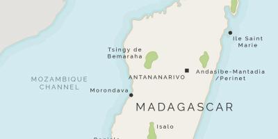 Газрын зураг нь Мадагаскар болон эргэн тойрны арлууд