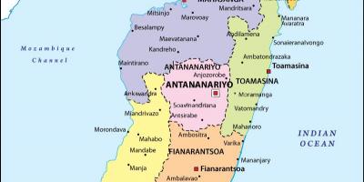 Зураг улс төрийн газрын зураг Мадагаскар